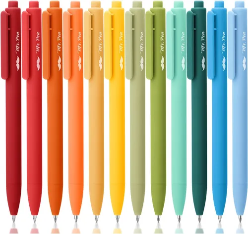 Miniatura 17 de Mr. Pen - Bolígrafos de gel retráctiles, paquete de 12, secado rápido, bolígrafos de gel de punta fina de 0.7mm, bolígrafos retráctiles, bolígrafos