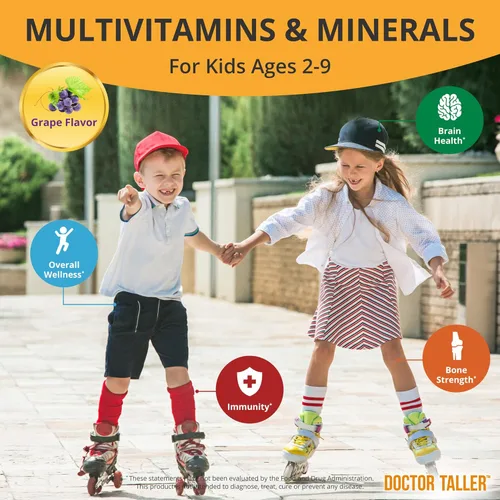 Miniatura 2 de Doctor Taller Kids - Multivitaminas para niños, vitaminas para niños pequeños, apoyan la fuerza ósea, inmunidad mejorada con calcio, multivitaminas