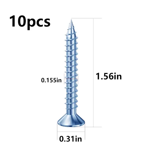 Miniatura 7 de Wensilon Kit de anclajes de pared de plástico para paneles de yeso con tornillos, kit de tornillos de hormigón, juego de anclaje de pared adecuado
