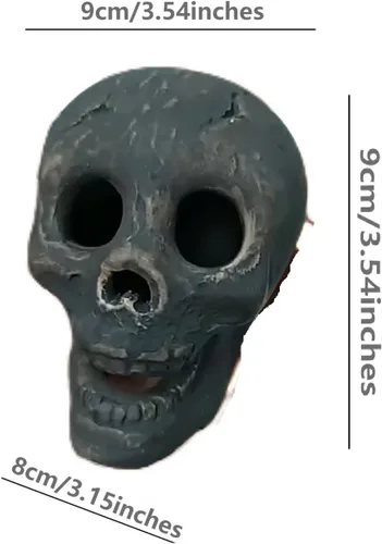 Miniatura 5 de 2022 Nueva Calavera Humana Aterradora para Hoguera, Calavera Humana Imitada Resistente al Fuego de Cerámica, Calaveras para Hogueras Reutilizables