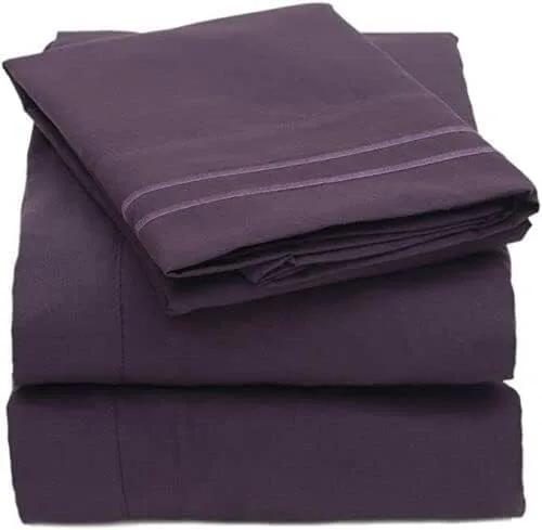 Miniatura 11 de Juego de sábanas para cama individual – Tamaño de dormitorio universitario – Sábanas extra largas de microfibra ultrasuave 1800 premium – Doble