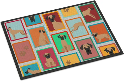 Miniatura 129 de Caroline's Treasures MLM1149MAT - Felpudo rojo Border Collie de 18 x 27 pulgadas, para interiores y exteriores, para entrada, antideslizante, Border