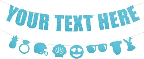 Rad Novelty - Cartel con texto en inglés «Your Text Here» – Cartel divertido y grosero para personalizar tu fiesta | Cartel personalizado con texto