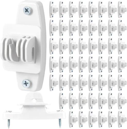 Miniatura 8 de Pushglossy 100 aisladores eléctricos para vallas de alambre, aisladores eléctricos para postes de madera, accesorios para clavos de madera para Negro