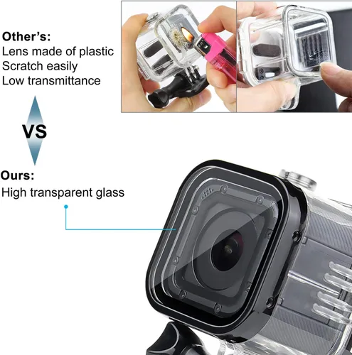 Miniatura 3 de Carcasa de buceo impermeable con accesorios de soporte para cámaras GoPro Hero 5/4/Session