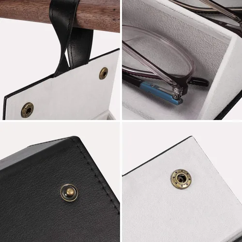 Miniatura 4 de SMARTTOP Organizador de gafas de sol con 5 ranuras y 6 ranuras caja de almacenamiento de gafas de poliuretano múltiples pantallas para colgar