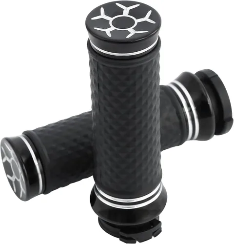 Miniatura 7 de TCT-MOTORPARTS Agarraderas eléctricas de 1 pulgada para manillar Harley Touring Estilo #F negro