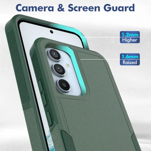 Miniatura 346 de Jeylly Compatible con Samsung Galaxy A22 5G Funda, Funda Samsung A22 5G con 2pcs protectores de pantalla de vidrio templado