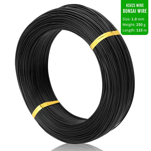 Miniatura 2 de Negro-1.0-Alambre de aluminio anodizado para bonsái de 250g de gran rollo, muchas tallas para elegir, KSVZS alambre de metal flexible