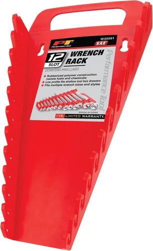 Performance Tool W30591 Estante para llaves SAE de 12 ranuras