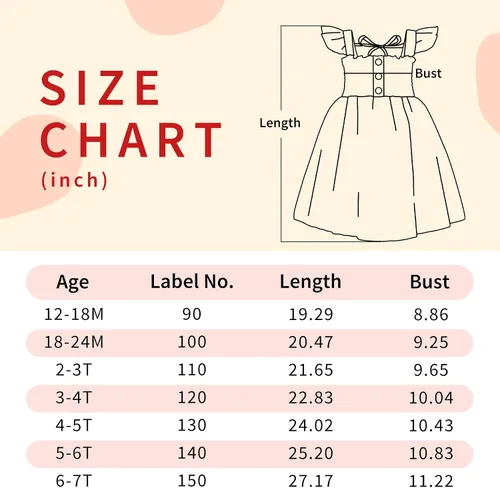 Miniatura 6 de JEELLIGULAR Vestido de mezclilla sin mangas con volantes y botones para niñas pequeñas, vestido de verano para playa, casual, acampanado, vestido