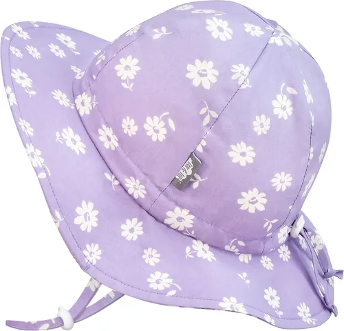 Miniatura 16 de JAN & JUL Sombrero de sol de algodón UPF 50+ con ala ancha para niñas pequeñas
