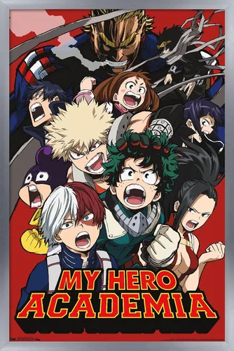 Miniatura 8 de My Hero Academia - Póster de pared Key Art 2, 22.37 x 34.00 pulgadas, paquete de póster y montaje