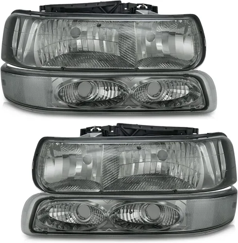 Miniatura 9 de WEELMOTO Juego de faros delanteros para 99-02 Chevy Silverado 1500 2500; para 01-02 Silverado 1500HD 2500HD 3500HD; para 00-06 Tahoe Suburban 1500