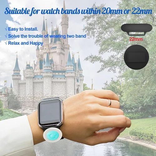 Miniatura 3 de Compatible con el adaptador de soporte de banda mágica de Disney, suave y elástico, accesorios de reloj tradicionales compatibles con Disney Parks