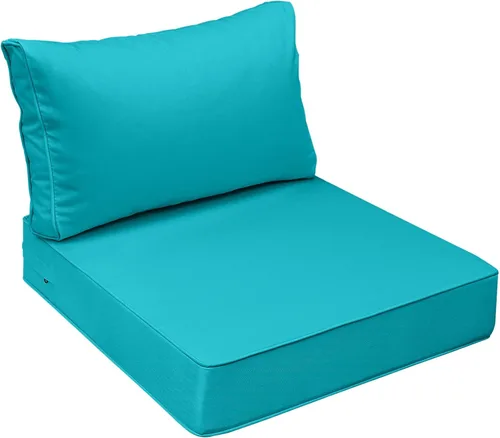 Miniatura 58 de AAAAAcessories Cojines de asiento para exteriores, resistentes a la decoloración, cojines de repuesto impermeables para muebles de patio, 21 x 21 x