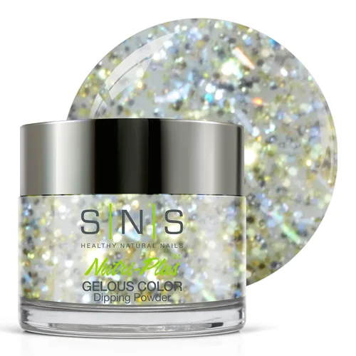 Miniatura 24 de SNS Polvo de inmersión de uñas, polvo de inmersión de color geloso – Alaskan Cruise (gris metálico/plateado, brillante) – Color de uñas de larga