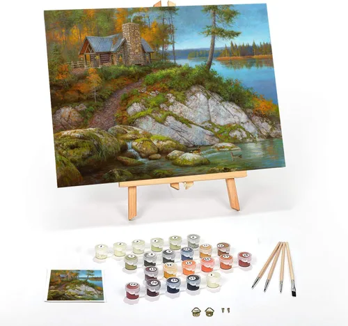 Miniatura 40 de Ledgebay Kit de Pintura por Números DIY para Adultos con Lienzo Enmarcado, de Principiante a Avanzado, los Kits Incluyen Juego de Pintura Acrílica