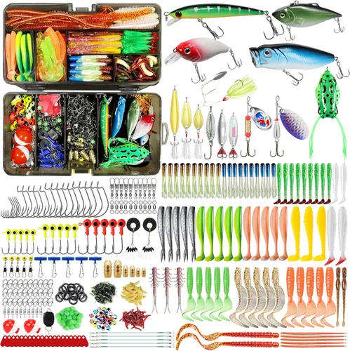 Miniatura 7 de TRUSCEND Complete Fishing Lures - Tackle Box with Tackle Included - Crankbaits, Minnows, Frogs, Vibes, Poppers, Spinners, Spoons, Soft Baits, Hooks