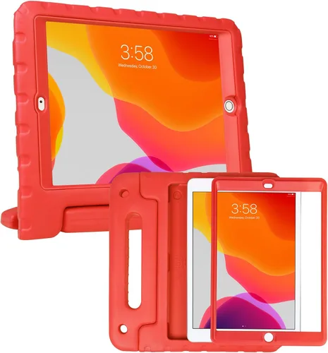 Miniatura 8 de HDE Funda para iPad de 9ª generación de 10.2 pulgadas para niños con protector de pantalla integrado a prueba de golpes con soporte de asa para Negro