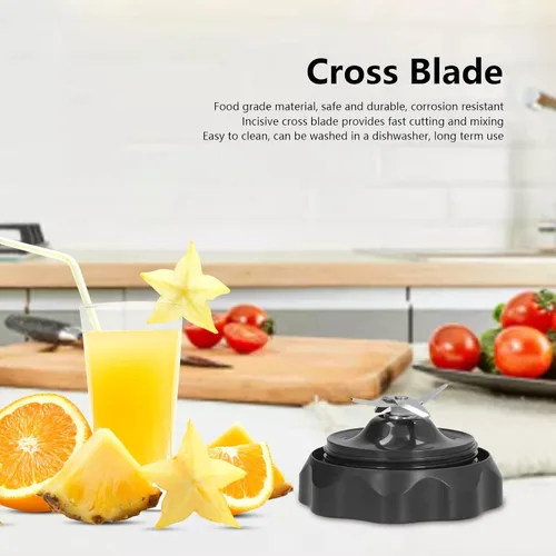 Miniatura 4 de Cuchilla de licuadora, piezas de repuesto de licuadora de ABS y acero inoxidable, cuchilla cruzada fácil de montar para cocina y hogar