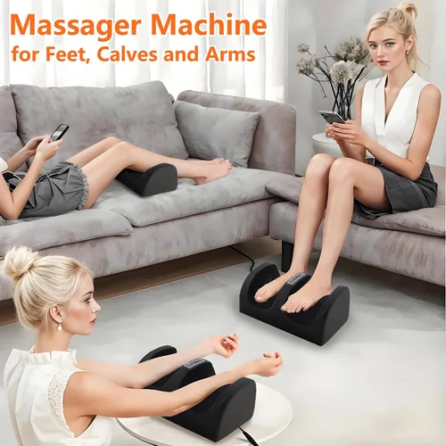 Miniatura 4 de Masajeador de pies con calor, masajeador eléctrico de pies y pantorrillas con rodillo, masaje de tejido profundo para fascitis plantar, neuropatía