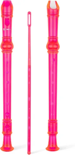 Miniatura 10 de SWAN Grabadora soprano para estudiantes principiantes – Flauta de 8 agujeros desmontable 3 piezas ABS descante grabadores con varilla de limpieza