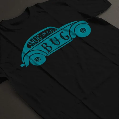 Miniatura 4 de Volkswagen Camiseta para mujer Beetle Snug in My Bug Negro