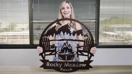 Miniatura 6 de RealSteel Letreros de metal personalizados: arte de pared personalizado para exteriores, placa de nombre de boda y aniversario, decoración de porche