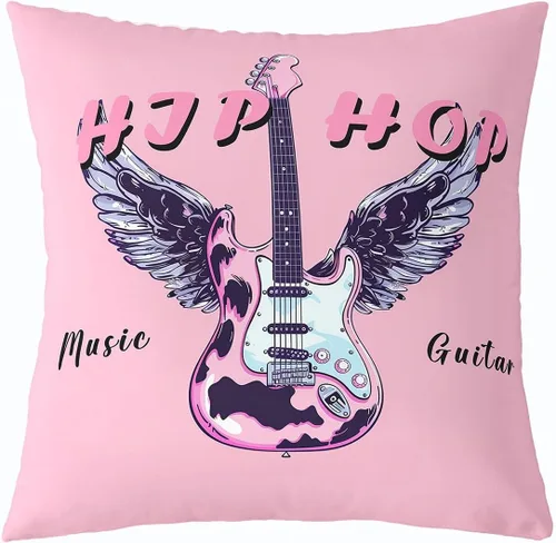 Miniatura 23 de Castle Fairy Cowboy Boots Throw Pillow Cover 16"x16" Bohemia Musical Guitar Pillowcase Western Rustic Cowgirl Reversible Print Cushion Cover Music