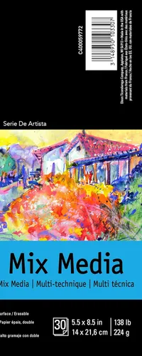 Miniatura 3 de Canson Artist Series - Papel de medios mixtos, bloc de alambre, 5.5 x 8.5 pulgadas, 30 hojas (138 libras/7.90 oz), papel de artista para adultos