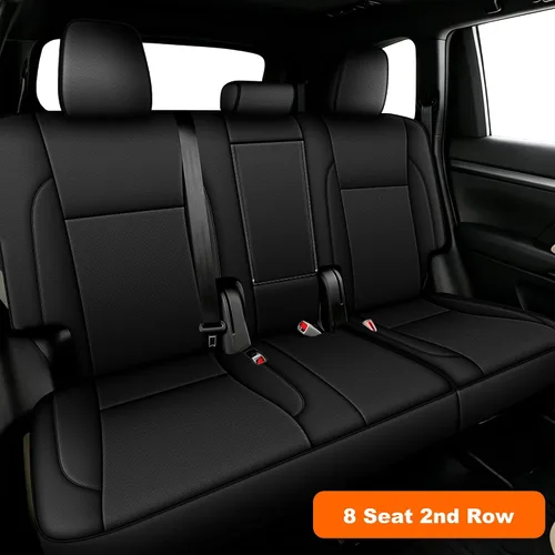 Miniatura 3 de AOMSAZTO Custom Fit Seat Covers for Toyota Highlander 2014 2015 2016 2017 2018 2019-Three-Row 8 Seats,Second Row 40/60 Split,Full Set Premium Faux