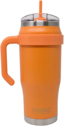 Miniatura 10 de MyBevi Outlander - Taza de viaje de acero inoxidable de alta calidad, para frío/calor, aislamiento de 3 capas, mango resistente, duradera y elegante