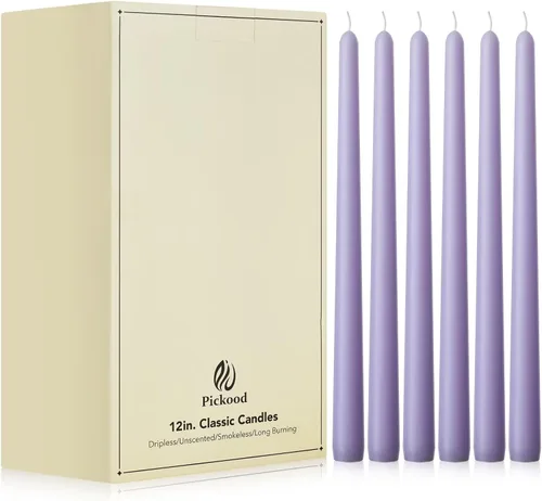 Miniatura 22 de Velas cónicas largas de 10 pulgadas sin aroma y sin goteo de 30 unidades, paquete a granel - Velas cónicas blancas a granel, perfectas para bodas