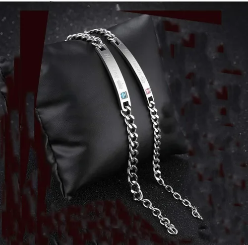 Miniatura 2 de Regalo para amante, su reina y su rey, pulseras de acero inoxidable para parejas, para mujeres y hombres, juego de joyas a juego