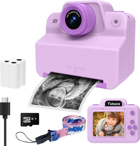 Miniatura 7 de Cámara de impresión instantánea para niños, cámara instantánea para niños de 3, 4, 5, 6, 7, 8, 9, 10 años, regalos de cumpleaños, Navidad, regalo