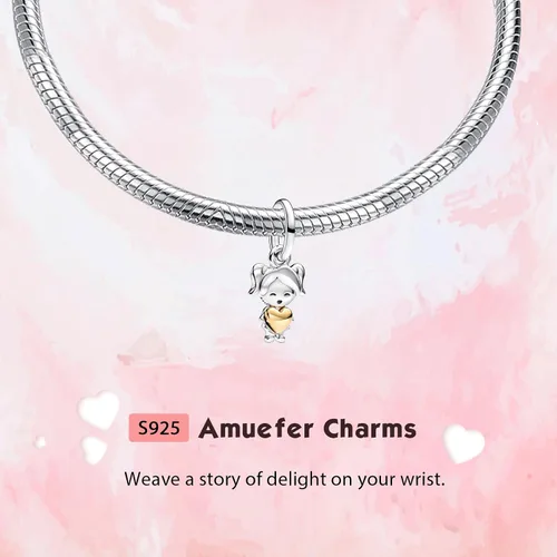 Miniatura 80 de Amufer S925 Charms for Women, compatible with Pandora Bracelets and Necklaces, Jewelry Gift