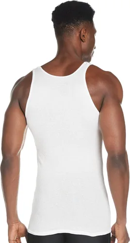 Miniatura 2 de Hanes Mens Ribbed Tank, Cotton Undershirt Tank, 6-Pack