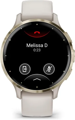 Miniatura 3 de Garmin Venu 3S Advanced Fitness and Health Tracker Smartwatch - Reloj inteligente de acero inoxidable dorado suave con caja marfil y banda