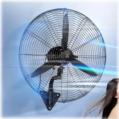 Ventilador de pared de metal pequeño para exteriores, ventilador de pared industrial de 19.7 pulgadas, 25.6 pulgadas 29.5 pulgadas, ventilador 3