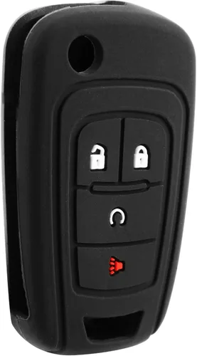 USARemote Funda de silicona de goma para llave de entrada sin llave con botón de inicio remoto de 4 botones, abatible, reemplazo para Buick Encore