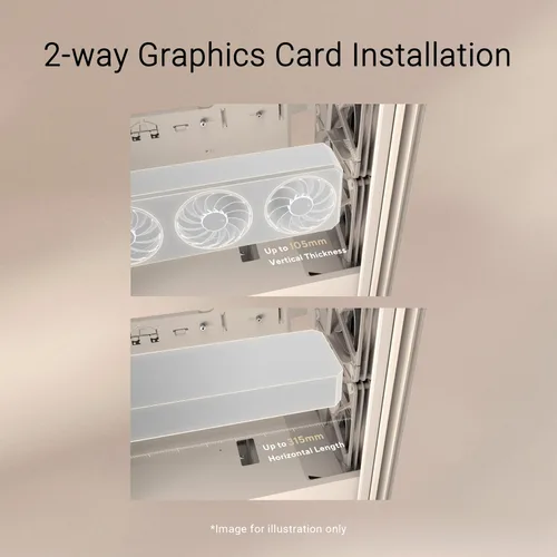 Miniatura 4 de ASUS ProArt PA401 Wood Edition - Carcasa ATX con panel de malla beige, soporte de GPU de hasta 12.402 in, soporte de radiador de 9.449 in