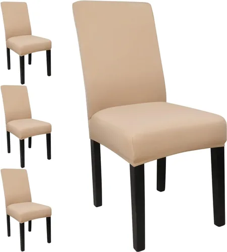 Miniatura 113 de JQinHome Juego de 8 fundas para sillas de comedor, fundas de alta elasticidad extraíbles y lavables, fundas protectoras de asiento para silla