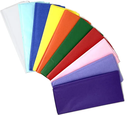 Miniatura 24 de Allgala Papel de regalo de seda, crepe de color, embalaje para regalos, 100 hojas de 20 x 26 pulgadas, color blanco, ideal para bodas, cumpleaños