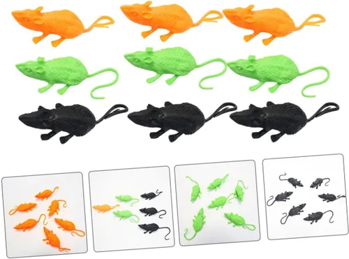 Miniatura 7 de 18Pcs Simulation Mice Halloween Props for Pranks and Decorations Realistic Fake Rat Playthings for