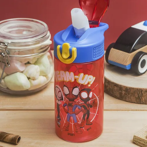 Miniatura 2 de Zak Designs Marvel Spider Man - Botella de agua para niños con cubierta de boquilla y aro de transporte, hecha de plástico duradero, diseño