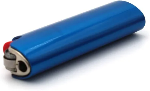 Miniatura 5 de Fundas de metal para encendedores, funda para BIC tamaño completo encendedor J6 mate color básico regalo de bricolaje (azul)