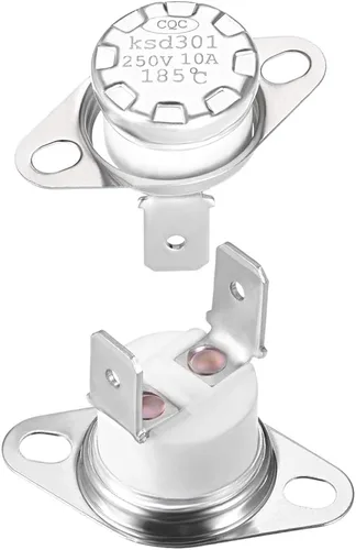 Miniatura 14 de uxcell KSD301 Termostato 266.0 °F/266°F 10A Normalmente Cerrado N.C Ajuste Snap Disc Interruptor de temperatura para microondas, horno, cafetera 2