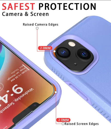 Miniatura 3 de Diverbox Funda para iPhone 14 [a prueba de golpes] [a prueba de caídas] [protector de pantalla de vidrio templado], funda de protección resistente