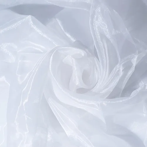 Miniatura 6 de Fynite Tela de organza rosa bebé por yarda 1 yarda de largo 44" de ancho Organza sedoso nupcial para vestido de novia DIY, manualidades